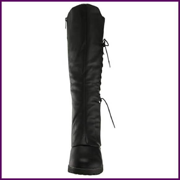 Water-Resistant Tall Boots with Block Heel & Side Zip, Half Sizes - Picture 3 of 8